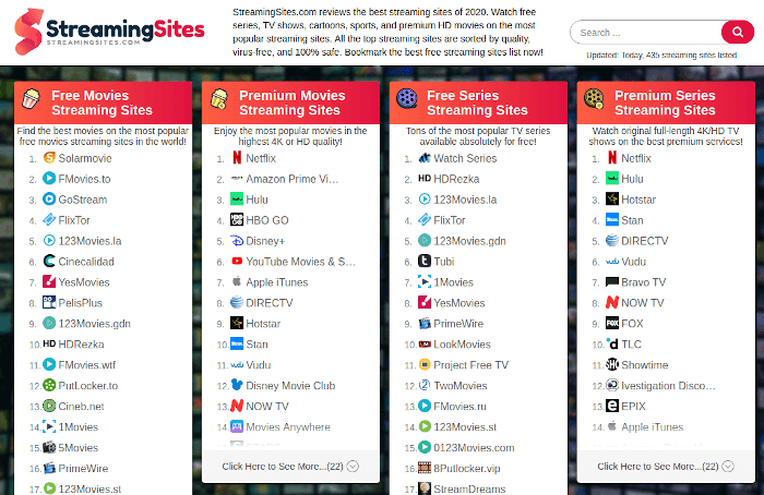 Steaming Sites